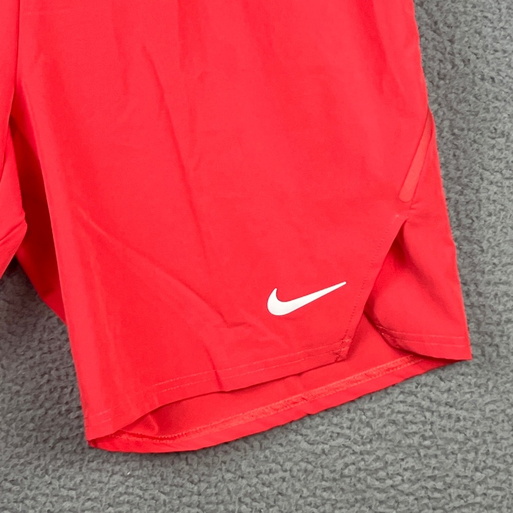 Nike Court Dri-FIT Mens Ember Glow Flex Ace Tennis Shorts 887515-850 Size Large - Picture 4 of 13